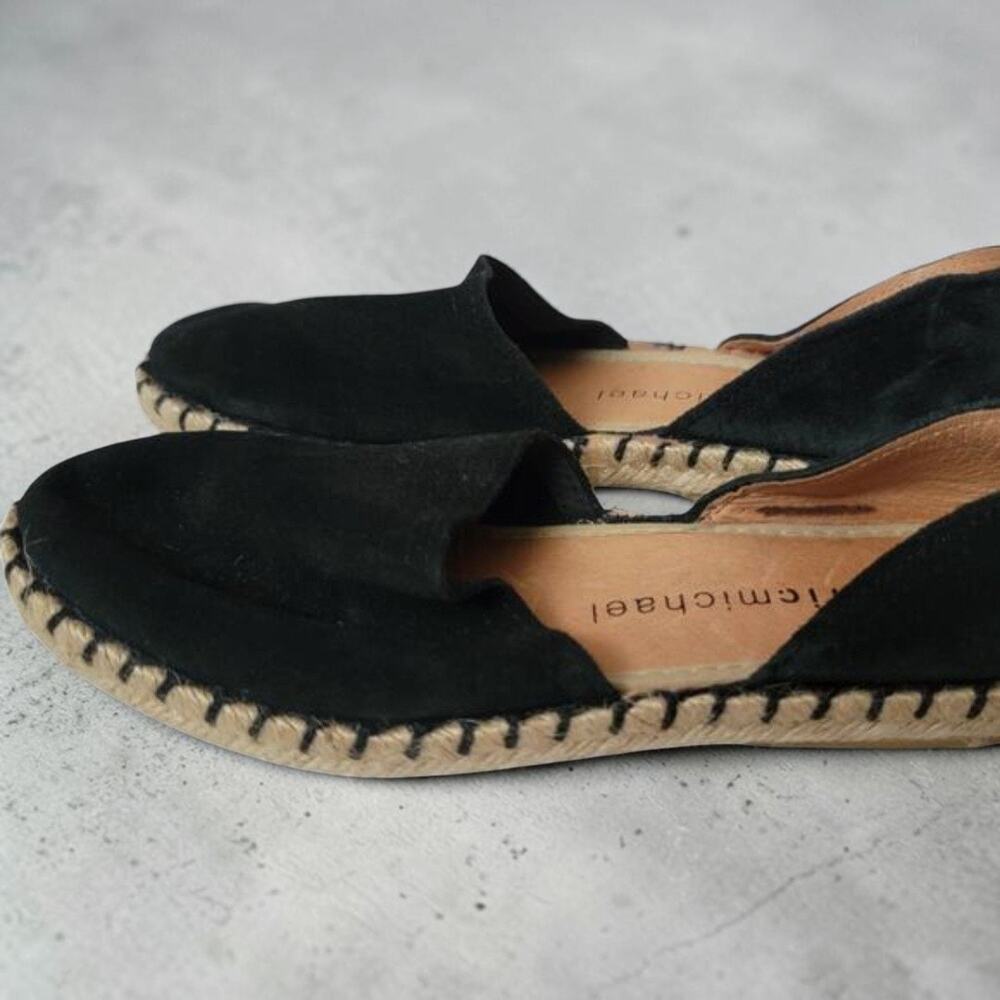 Eric Michael Olivia Espadrille Flats Women's Size 5‎ Black Suede